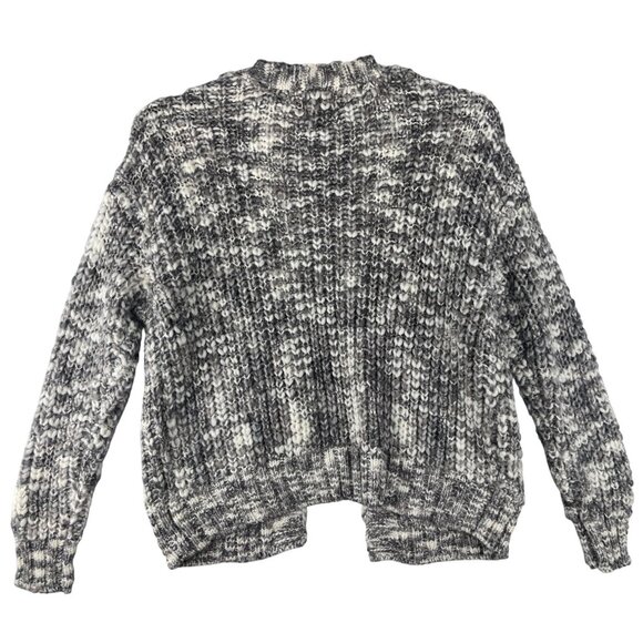 Hippie Rose White Gray Combo Knit Cardigan Sweater Small - Picture 2 of 13